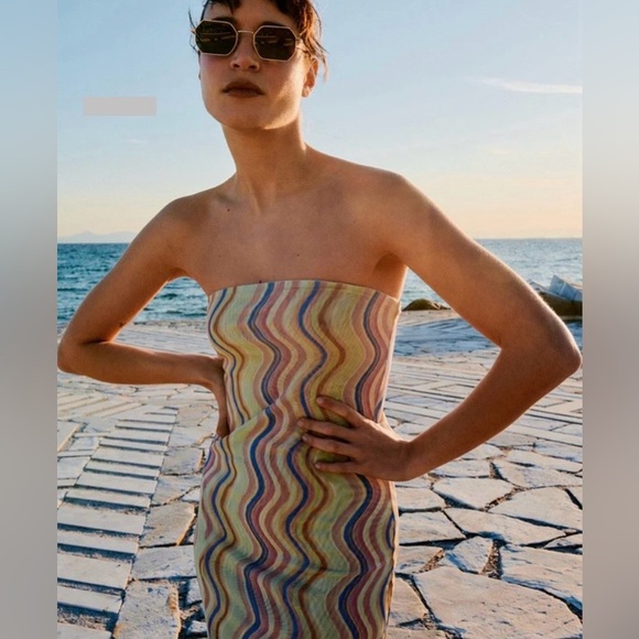 ZARA BLOGGERS’ FAVORITE STRAPLESS TULLE DRESS - Picture 10 of 16